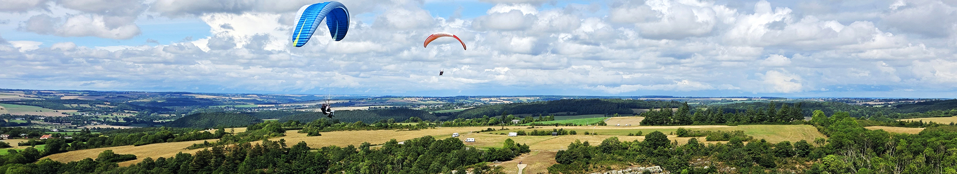 Parapente et ligne d'horizon